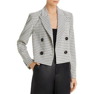 Lucy Paris Plaid Business Crop Blazer